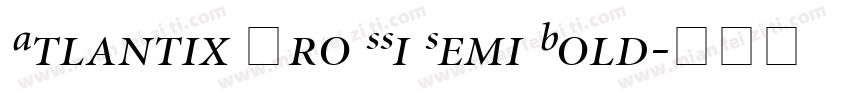 Atlantix Pro SSi Semi Bold字体转换